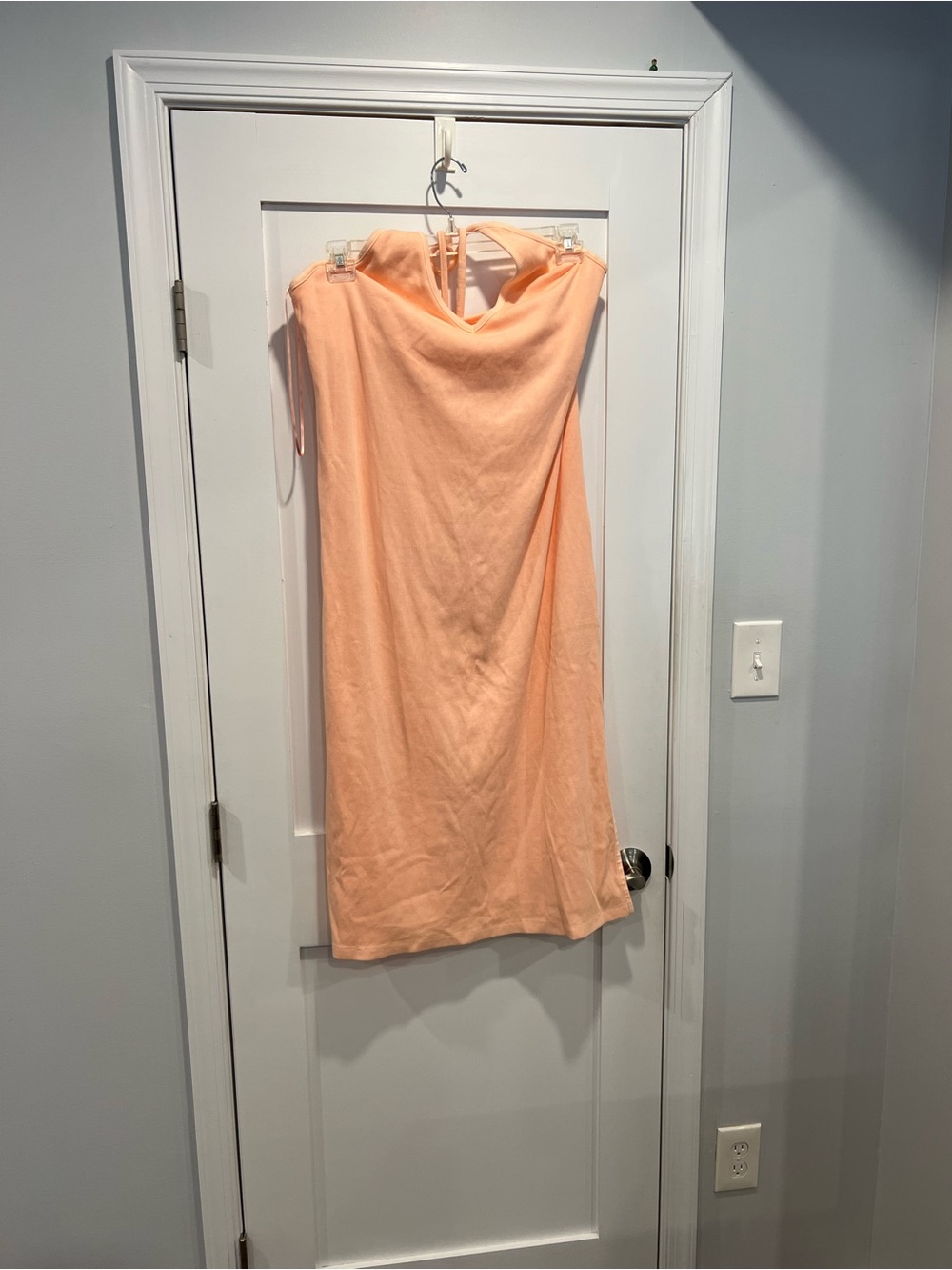 Old Navy Peach Strapless Maxi Dress